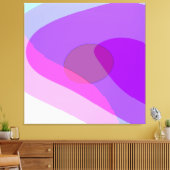 パープルレトログルービー抽象芸術409 キャンバスプリント (インサイチュ (リビング))