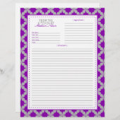 パープルレトロスターレシピページ (正面/裏面)