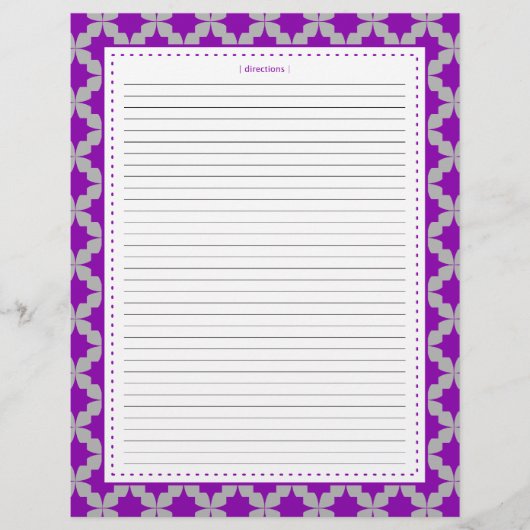 パープルレトロスター追加レシピページ (正面)