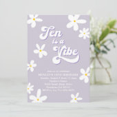 パープルレトロダイシーテンはバイブの誕生日 招待状 (スタンド正面)