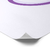 パープルレトロハートコケットケーキ誕生日ウェルカム ポスター (角)