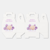 パープルレトロパールシーシェルベビーシャワー フェイバーボックス (見開き)