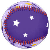 パープルレトロロケットソフトボール ソフトボール (正面左)
