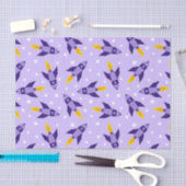 パープルレトロロケットティッシュペーパー 薄葉紙 (クラフト)