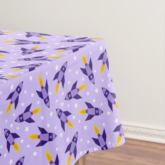 パープルレトロロケットテーブルクロス テーブルクロス (インサイチュ)