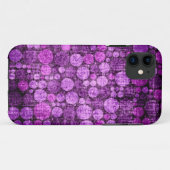 パープルレトロ水玉模様 |グランジヴィンテージ Case-Mate iPhoneケース (裏面(横))
