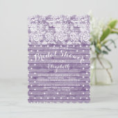 パープルレモダンースブライダルシャワーの招待状 招待状 (スタンド正面)