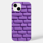 パープルレンガ壁iPhoneケース トレンディーな見た目 Case-Mate iPhoneケース (裏面)