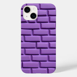 パープルレンガ壁iPhoneケース トレンディーな見た目 Case-Mate iPhone 14ケース