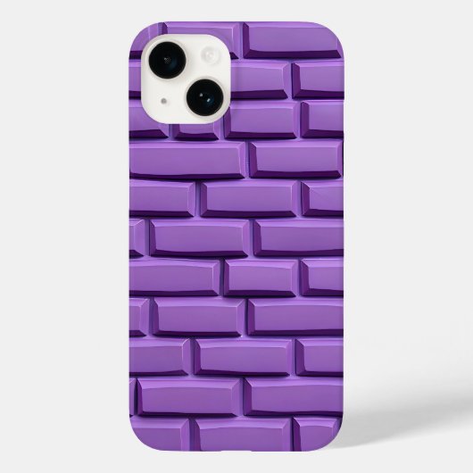 パープルレンガ壁iPhoneケース トレンディーな見た目 Case-Mate iPhoneケース (裏面)