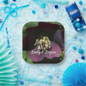 パープルレンテンバライースターフラワー ペーパープレート (パーティー)