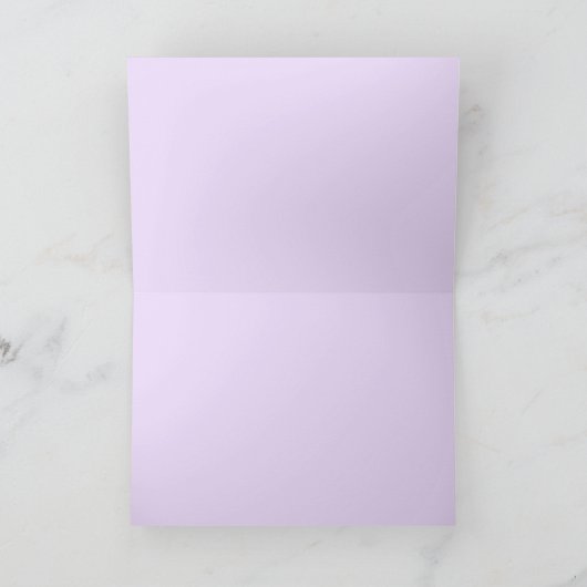 パープルレースのようグリーンきらめくサンキューカスタムカード サンキューカード (内部)