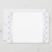 パープルレースエンジェルベビーガールバプテスマ 招待状 (裏面)