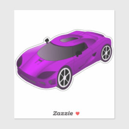 パープルレースカーコンター シール