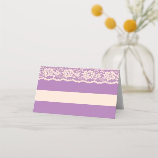 パープルレーステーブルデコ ミモザバー  プレースカード (正面)