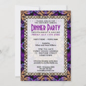 パープルレースフラクタルディナーパーティー 招待状 (裏面)