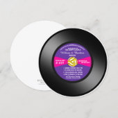 パープルレーベルビニール45回転レコード記念パーティー 招待状 (正面/裏面)