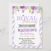 パープルロイヤルフィフネスパーティー招待状 招待状 (正面)