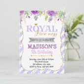 パープルロイヤルフィフネスパーティー招待状 招待状 (スタンド正面)