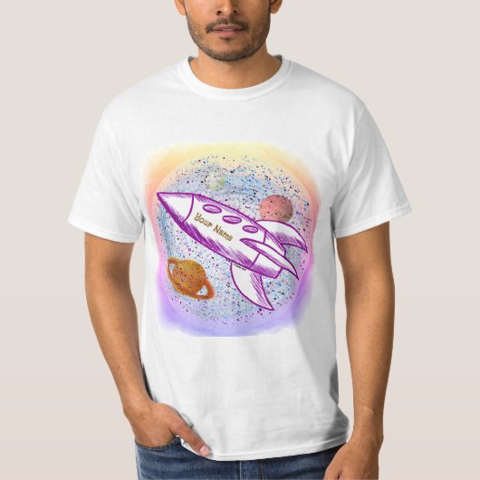 パープルロケット Tシャツ (正面)