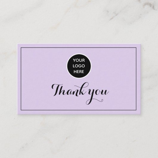 パープルロゴありがとうビジネス報酬パンチ ロイヤリティカード (正面)
