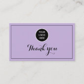 パープルロゴありがとうビジネス報酬パンチ ロイヤリティカード (正面)