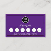 パープルロゴモダンビジネス報酬パンチ ロイヤリティカード (正面)