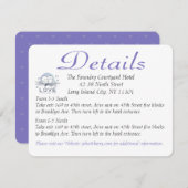 パープルロバ結婚バードの詳細/方向札 エンクロージャーカード (正面/裏面)