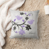 パープルロブバードパーソナライズされた装飾用クッション クッション (ブランケット)