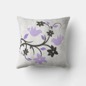 パープルロブバードパーソナライズされた装飾用クッション クッション (裏面)