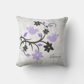パープルロブバードパーソナライズされた装飾用クッション クッション (正面)