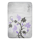 パープルロベバパーソナライズされたーズバスマット バスマット (正面縦)