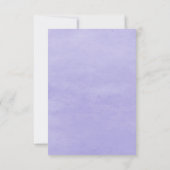 パープルロベバードフローラ結婚式RSVPカード 出欠カード (裏面)