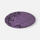 パープルロベバード結婚ズ紙プレート ペーパープレート (アングル)