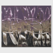 パープルロポップ・アートのイアル ラッピングペーパー (フラット)