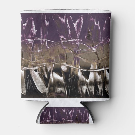 パープルロポップ・アートのイアル 缶クーラー (正面)