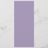 パープルロマンチック水の色のフローラ結婚ズ メニュー (裏面)