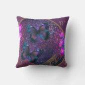 パープルロマンチック蝶ファンタジア装飾用クッション クッション (裏面)