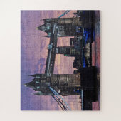 パープルロンドンタワーブリッジパズル ジグソーパズル (縦)