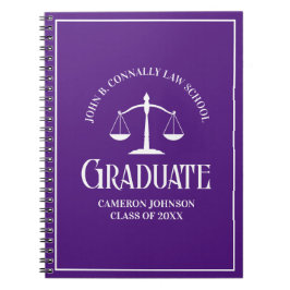 パープルロースクール卒業生パーソナライズされた成 ノートブック