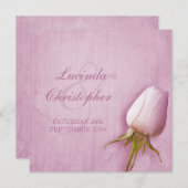 パープルローズのブッダリラックの結婚式の招待状 招待状 (正面/裏面)