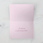 パープルローズのブーケ ウェディング サンクスカード  landscape サンキューカード (内部)