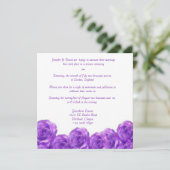 パープルローズの結婚式後披露宴招待状 招待状 (スタンド正面)