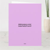 パープルローズアート バースデー グリーティングカード (裏面)