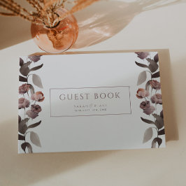 パープルローズガーデンウェディングゲストブック ゲストブック