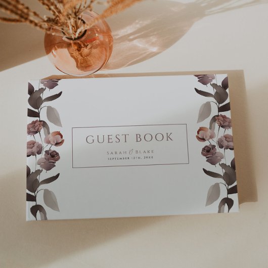 パープルローズガーデンウェディングゲストブック ゲストブック