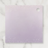 パープルローズゴールドエレガントドレス ブライダルシャワー フェイバータグ (裏面)