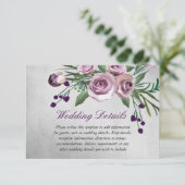 パープルローズシルバーウェディングレセプションの詳細 招待状 (スタンド正面)