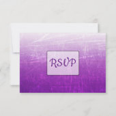パープルローズブーケエレガントウェディングRSVPカード 出欠カード (裏面)