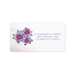 パープルローズブーケフローラ ラベル